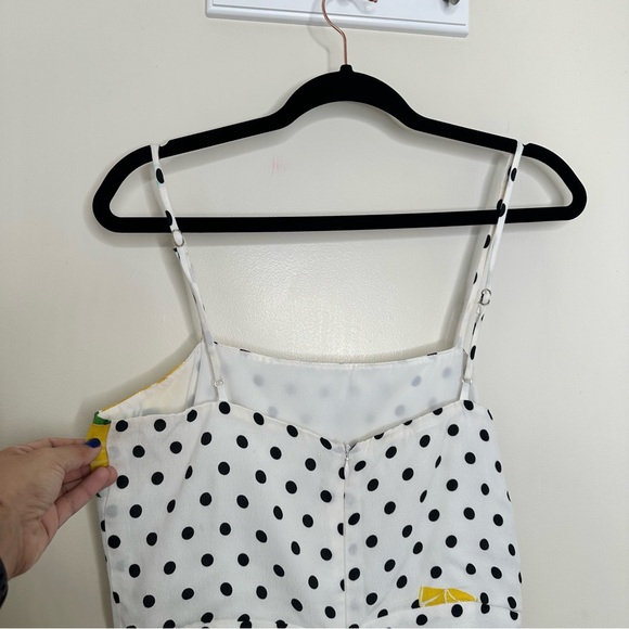 Lovers + Friends James Romper in Lemon Polkadot - Picture 7 of 12